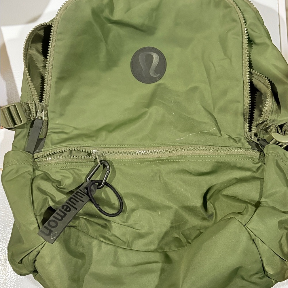 lululemon athletica Olive Green Men's Backpack with Front Zip Pocket